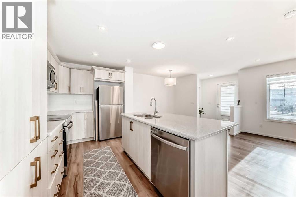 8 Cityscape Boulevard Ne, Calgary, AB - Indoor Photo Showing Kitchen With Stainless Steel Kitchen With Double Sink With Upgraded Kitchen