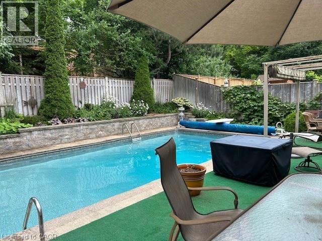 21 Sandcliffe Place, Waterloo, ON - Outdoor With In Ground Pool With Deck Patio Veranda With Backyard