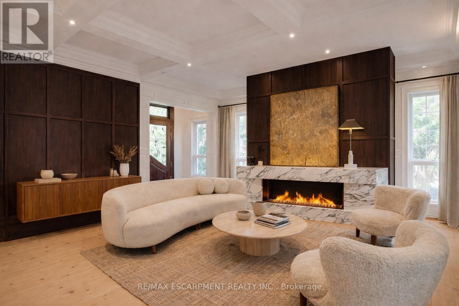 Virtual Rendering - 106 Appleby Place, Burlington, ON - Indoor Photo Showing Living Room With Fireplace