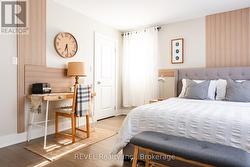 Beautiful wood features added to the walls. -