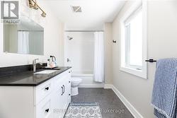 The second floor 4-piece family bathroom. -