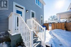 Back door off the kitchen. -