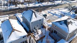 Aerial shot of the back of the home. -