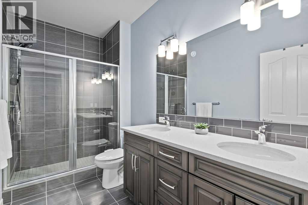 4 Piece ensuite with step-in shower - 103 Masters Heights Se, Calgary, AB - Indoor Photo Showing Bathroom