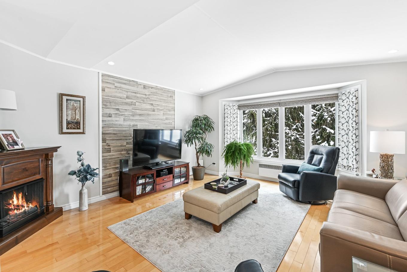 Salon - 2 Rue Des Pinsons, Venise-En-Québec, QC - Indoor Photo Showing Living Room With Fireplace