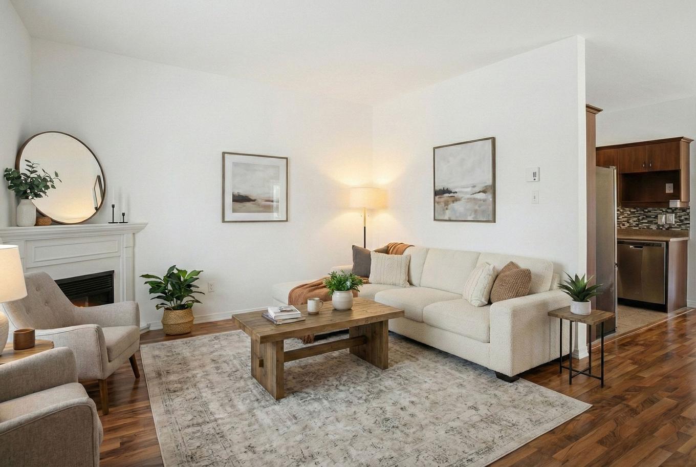 Living room - 4-64 Rue Du Zénith, Gatineau (Hull), QC - Indoor Photo Showing Living Room With Fireplace