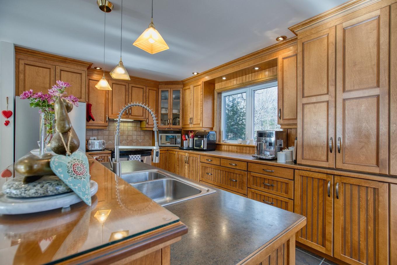 Cuisine - 39 Rue Tracy, Saint-Hippolyte, QC - Indoor Photo Showing Kitchen With Double Sink