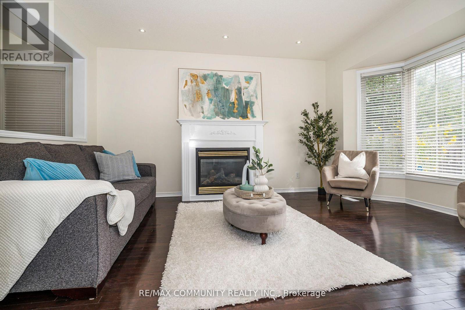 7 Cragg Crescent, Ajax, ON - Indoor Photo Showing Living Room With Fireplace