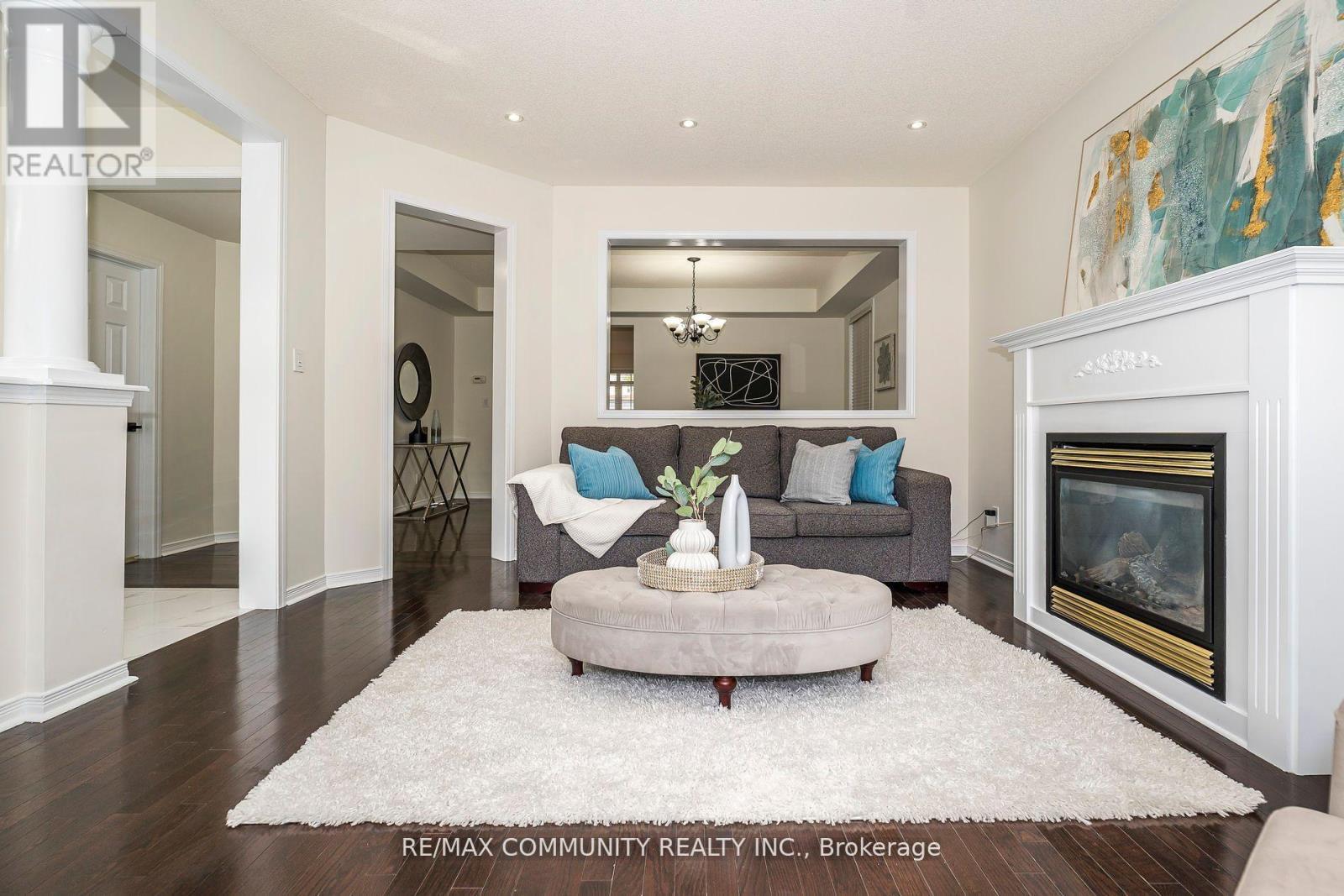 7 Cragg Crescent, Ajax, ON - Indoor Photo Showing Living Room With Fireplace