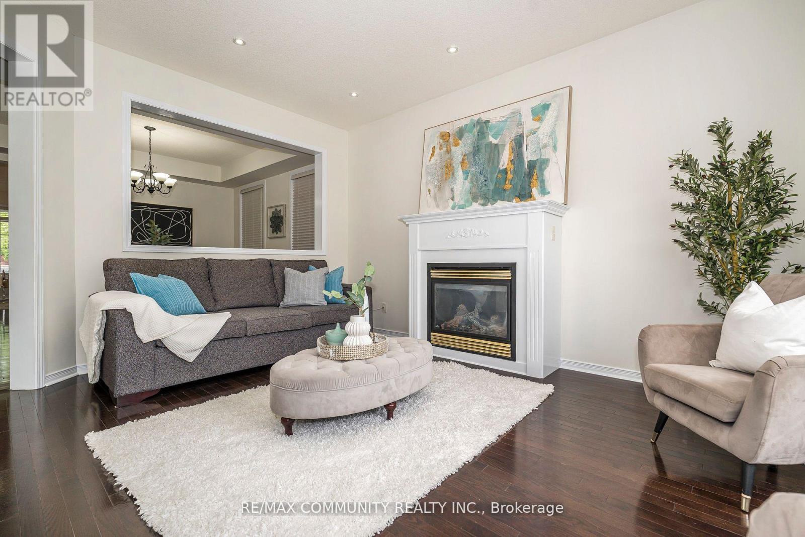 7 Cragg Crescent, Ajax, ON - Indoor Photo Showing Living Room With Fireplace