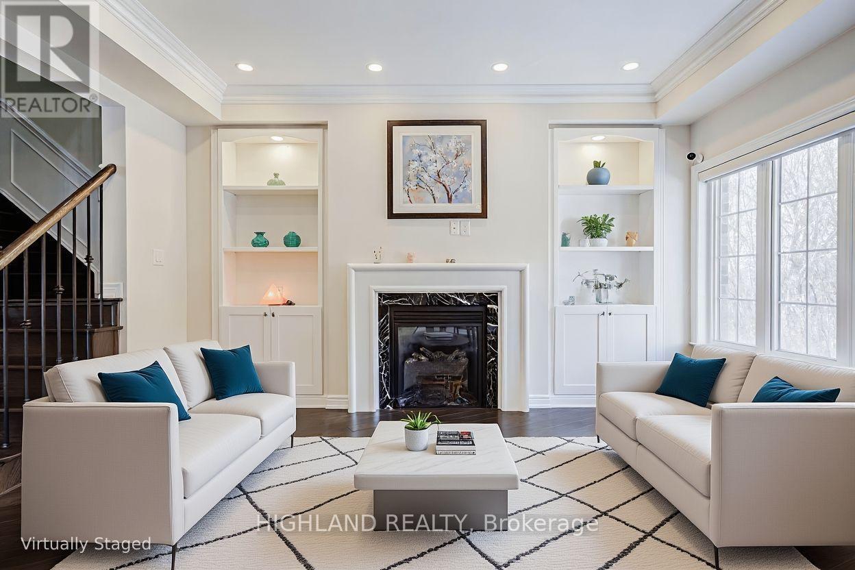 1569 Eglinton Avenue W, Mississauga, ON - Indoor Photo Showing Living Room With Fireplace