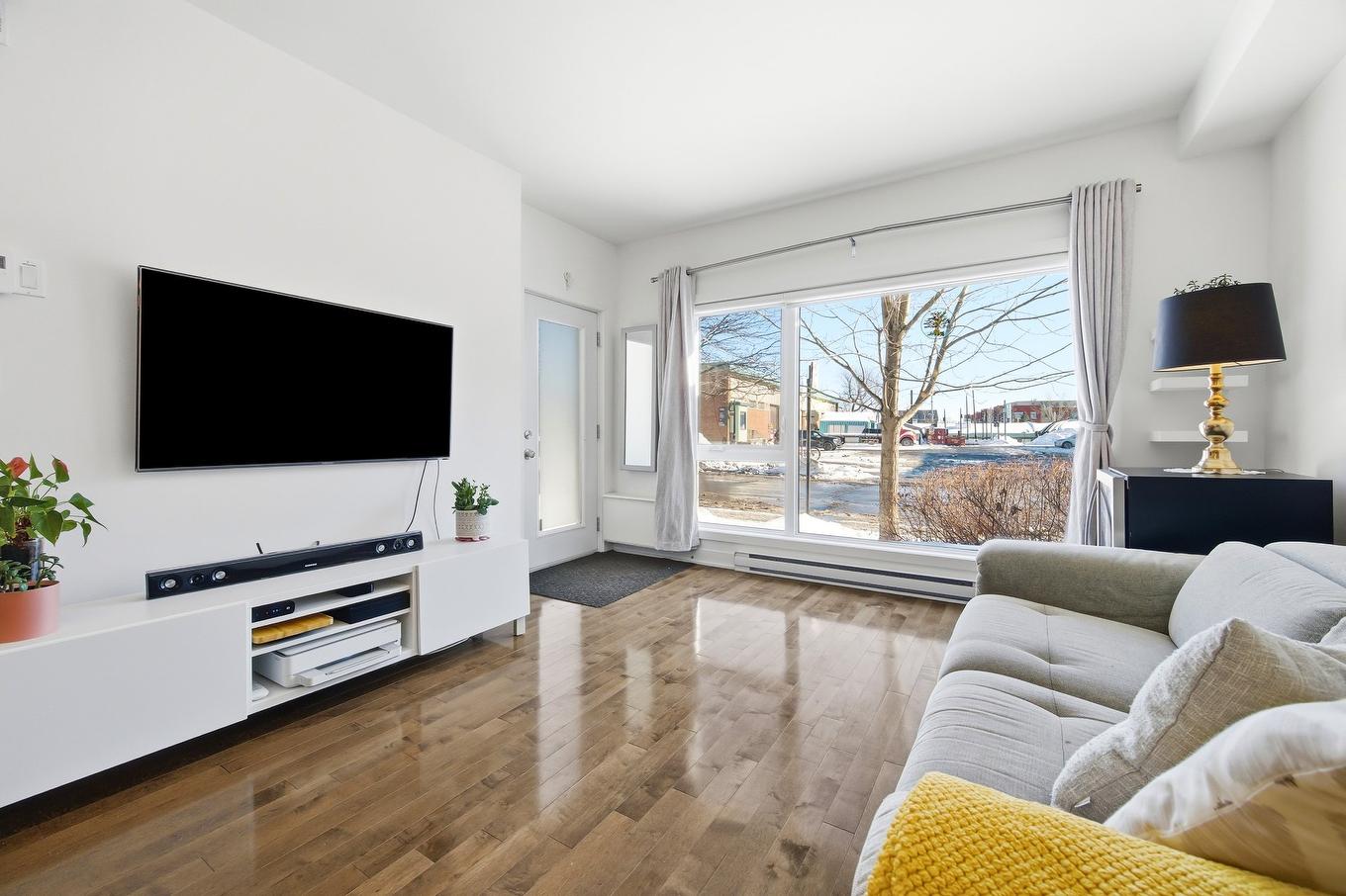 Living room - 112-5700 Rue Garnier, Montréal (Rosemont/La Petite-Patrie), QC - Indoor Photo Showing Living Room