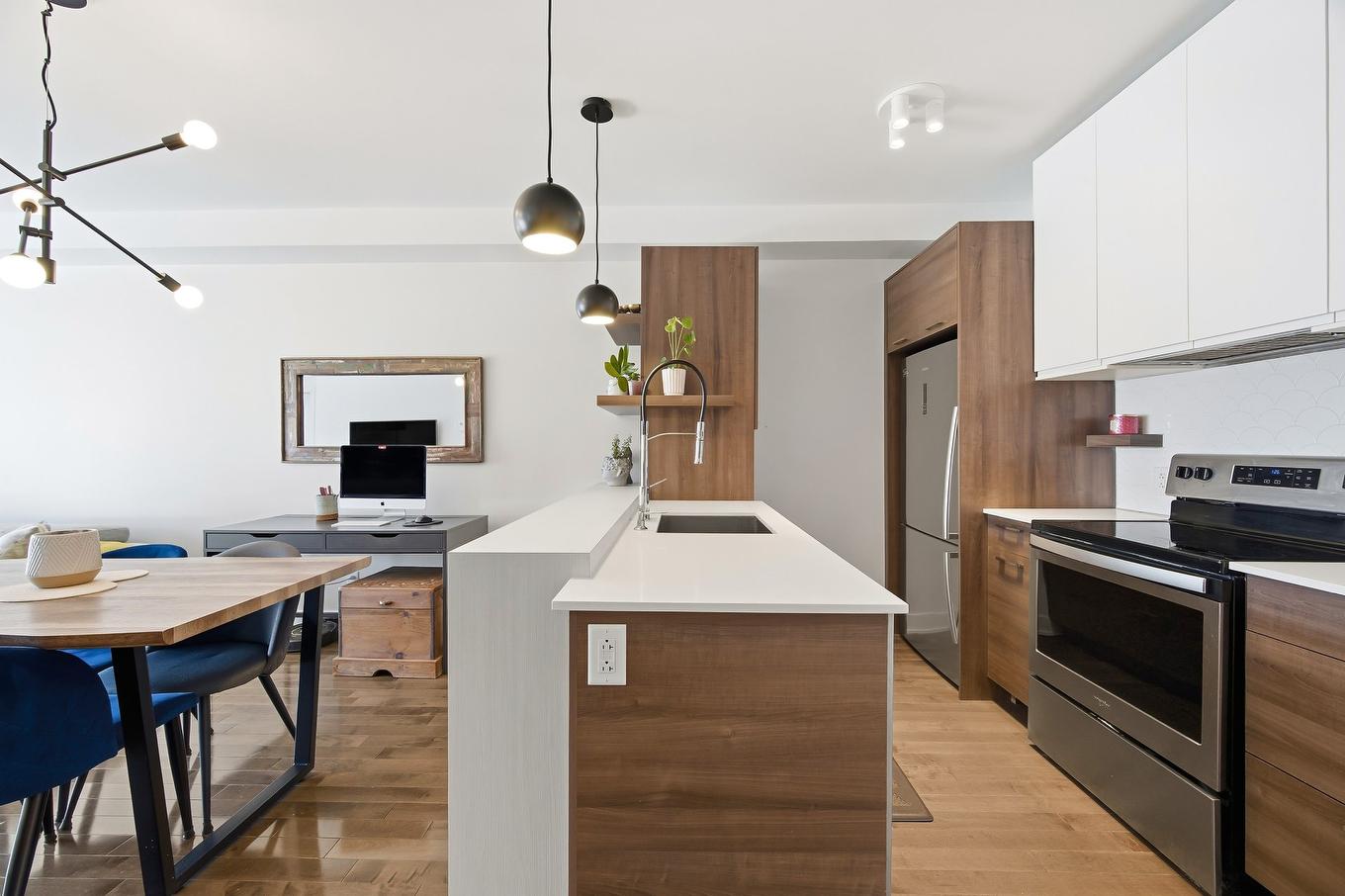 Kitchen - 112-5700 Rue Garnier, Montréal (Rosemont/La Petite-Patrie), QC - Indoor Photo Showing Kitchen