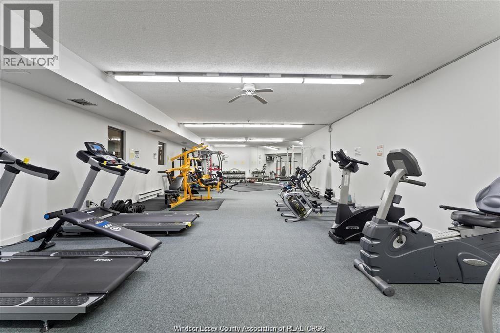 9099 Riverside Drive East Unit# E1017, Windsor, ON - Indoor Photo Showing Gym Room