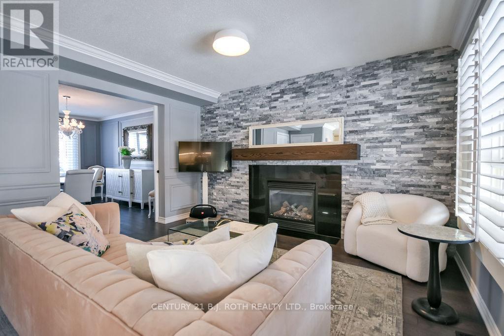 5 Claire Drive, Barrie, ON - Indoor Photo Showing Living Room With Fireplace