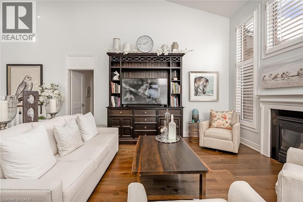 4252 Sarazen Drive, Burlington, ON - Indoor Photo Showing Living Room With Fireplace