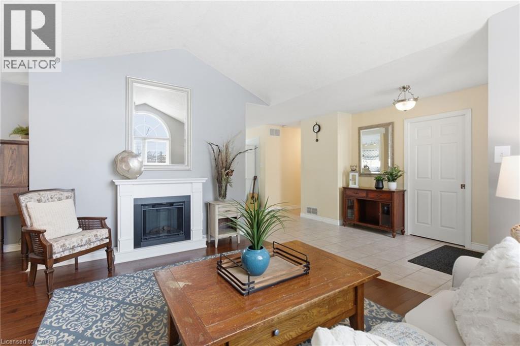 65 Thistlemoor Drive, Caledonia, ON - Indoor Photo Showing Living Room With Fireplace