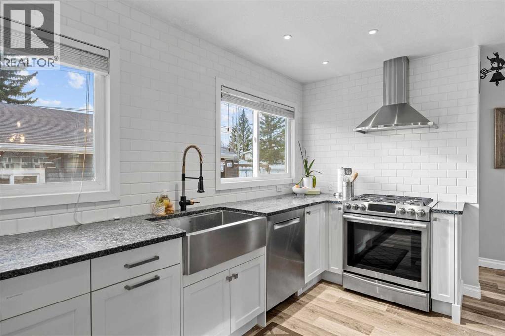 123 Sackville Drive Sw, Calgary, AB - Indoor Photo Showing Kitchen With Stainless Steel Kitchen With Double Sink With Upgraded Kitchen