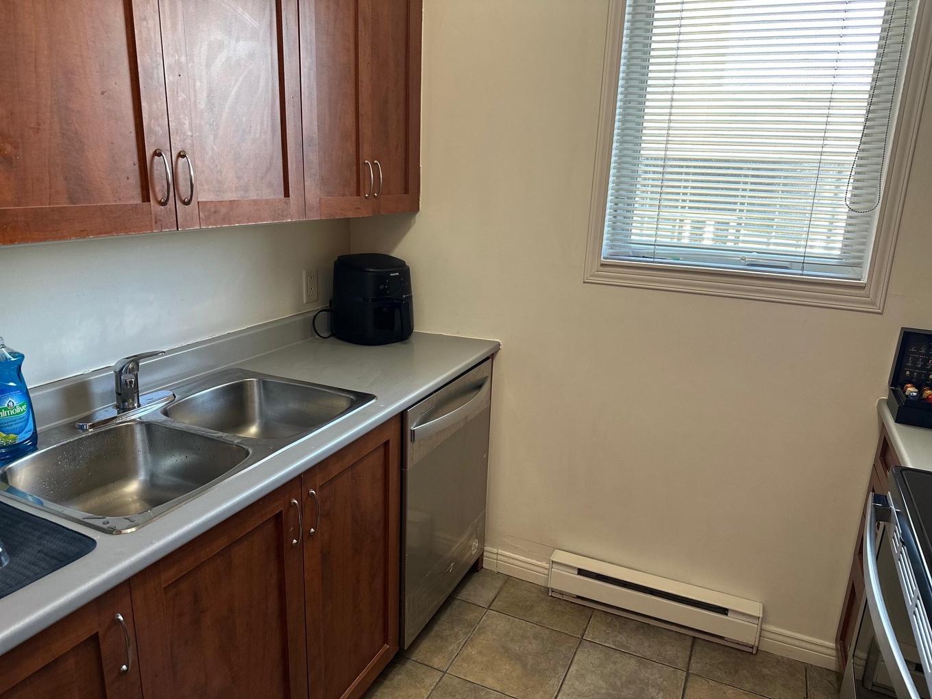 Kitchen - 802-1225 Rue Notre-Dame O., Montréal (Ville-Marie), QC - Indoor Photo Showing Kitchen With Double Sink