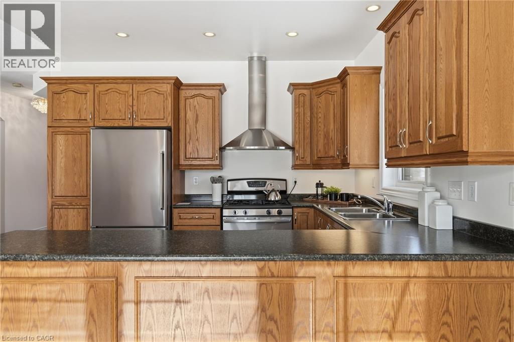 593 Rymal Road W, Hamilton, ON - Indoor Photo Showing Kitchen With Double Sink