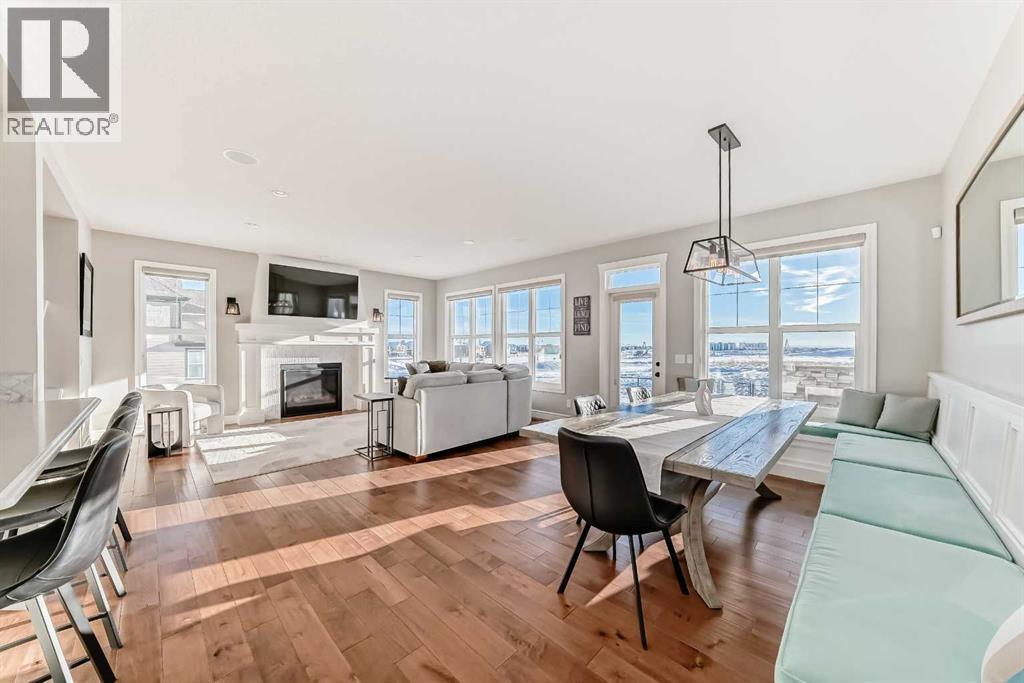 35 Mahogany Crescent Se, Calgary, AB - Indoor Photo Showing Other Room With Fireplace