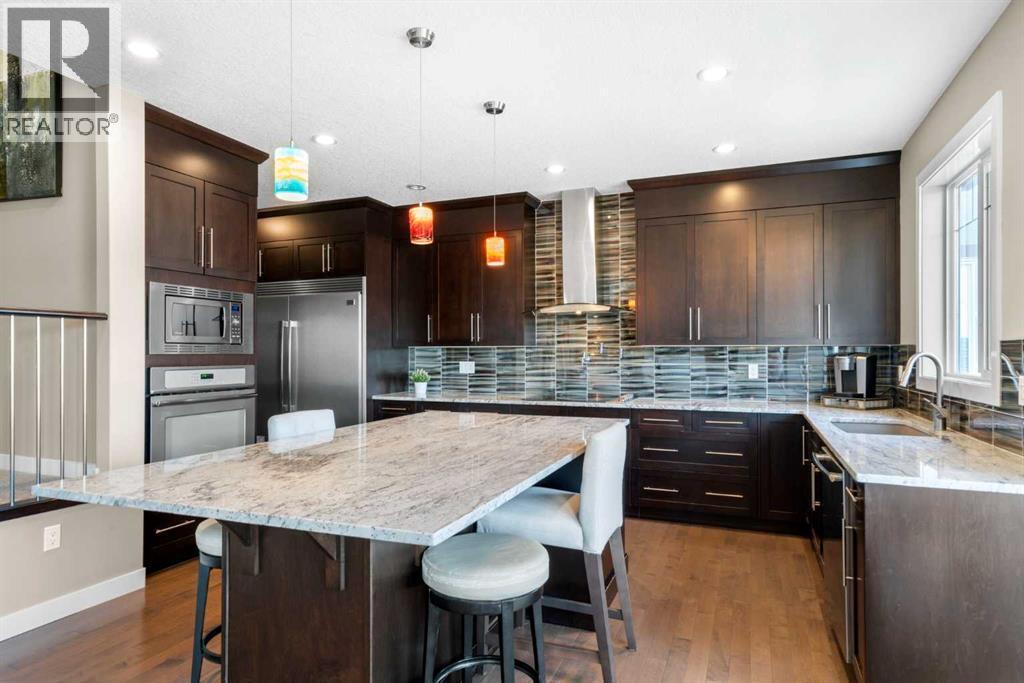 173 Sage Meadows Circle Nw, Calgary, AB - Indoor Photo Showing Kitchen With Upgraded Kitchen