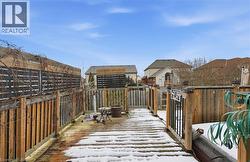 View of wooden balcony with a deck -
