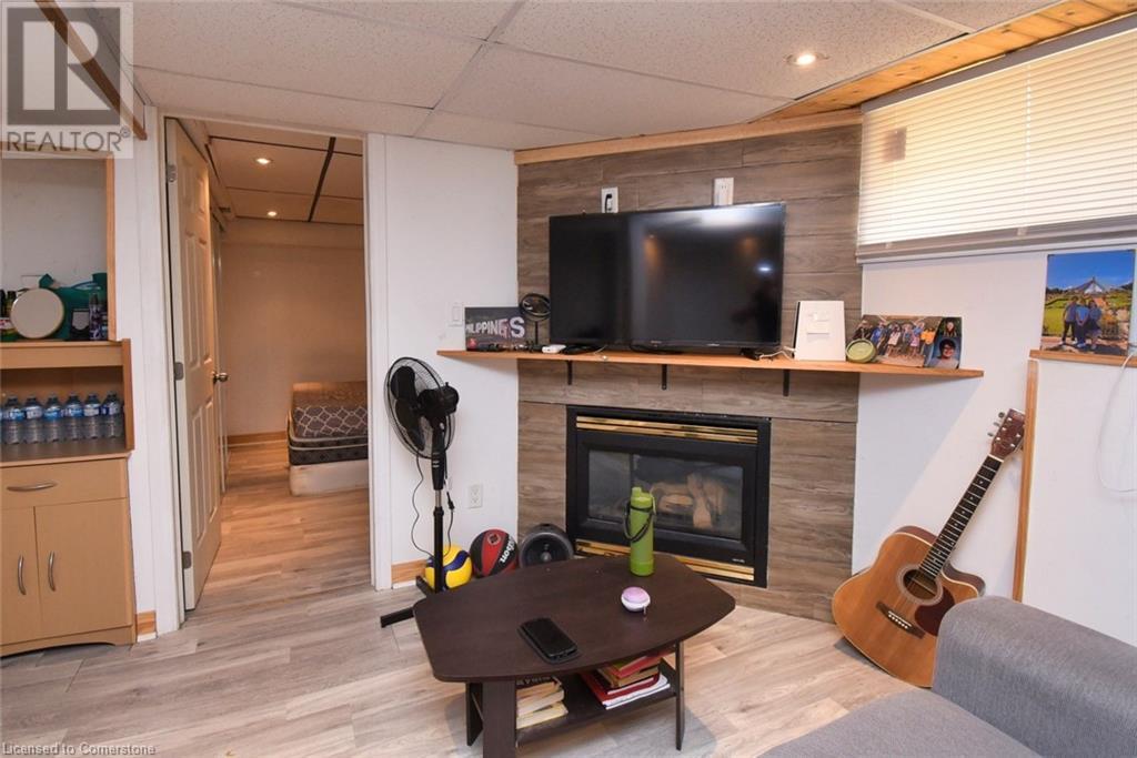 205 Ivon Avenue, Hamilton, ON - Indoor With Fireplace