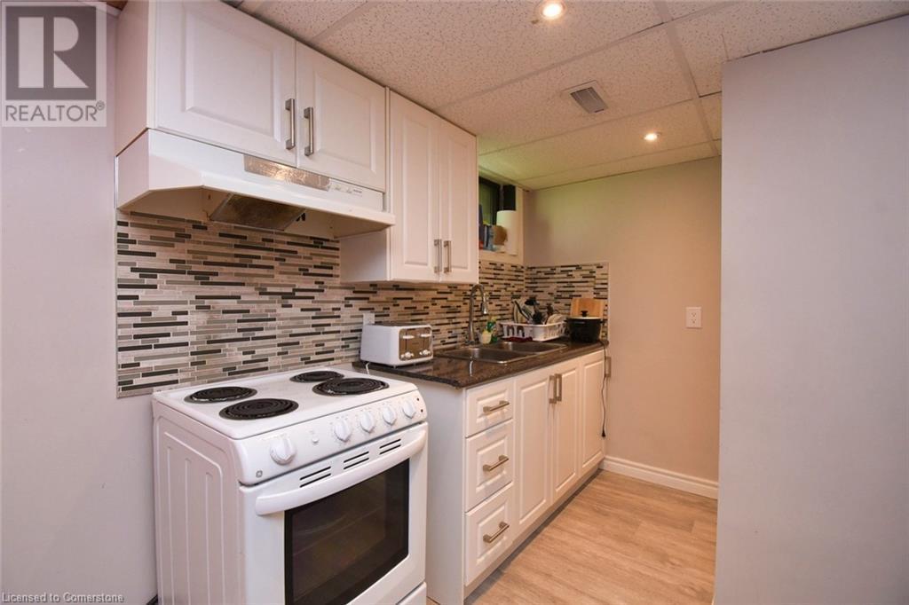 205 Ivon Avenue, Hamilton, ON - Indoor Photo Showing Kitchen With Double Sink