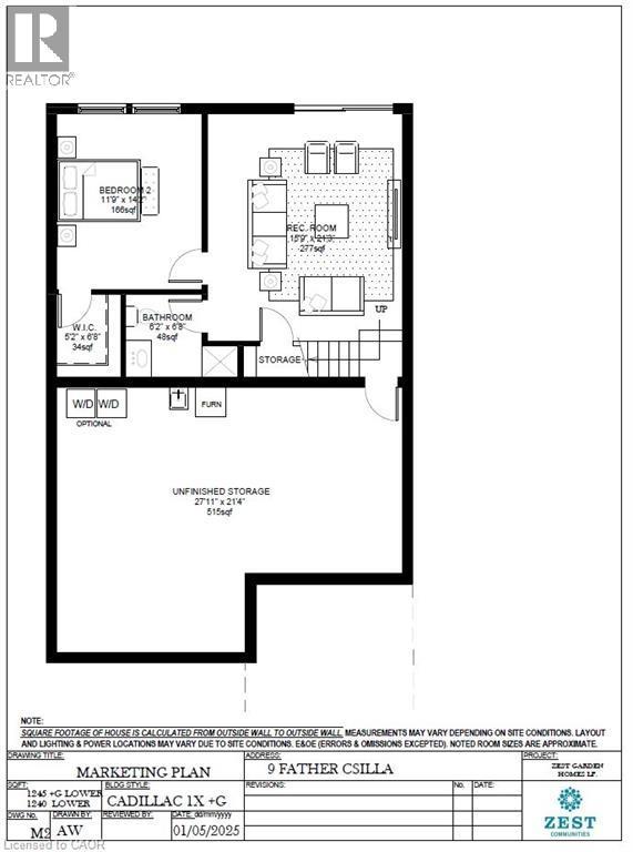 View of lower level floor plan - 9 Father Csilla Terrace, Hamilton, ON - Other