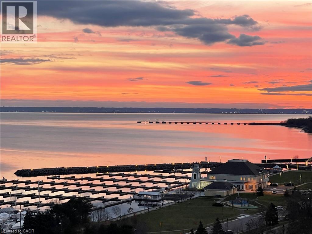 Balcony view - Sunset - 2170 Marine Drive Unit# 1808, Oakville, ON - Outdoor With Body Of Water With View