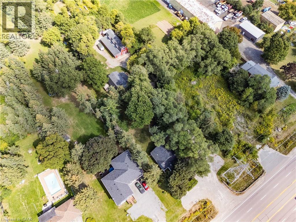 AERIAL VIEW FROM THE ROAD - 1402 6 Highway, Flamborough, ON - Outdoor With View