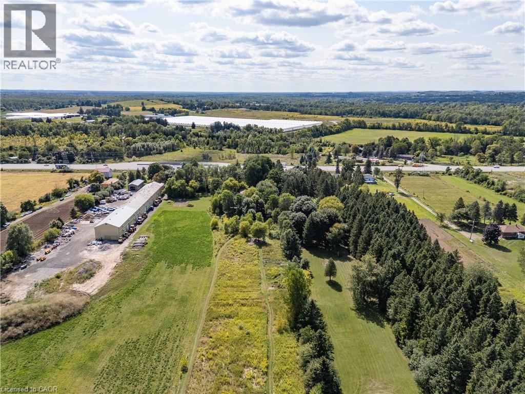 AERIAL VIEW FROM THE BACK OF THE PROPERTY - 1402 6 Highway, Flamborough, ON - Outdoor With View