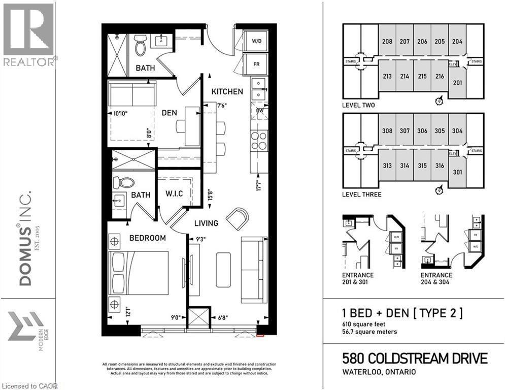 View of property floor plan - 580 Coldstream Drive Unit# 310, Waterloo, ON - Other