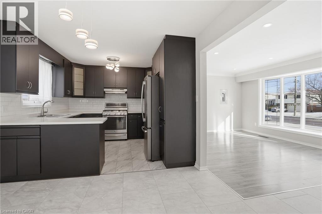 93 Wellington Street, Welland, ON - Indoor Photo Showing Kitchen With Double Sink