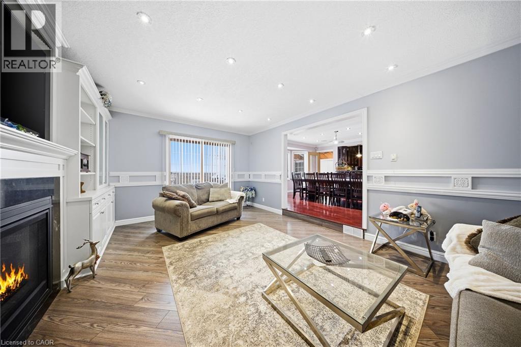 47 Burnt Ember Court, Kitchener, ON - Indoor Photo Showing Living Room With Fireplace