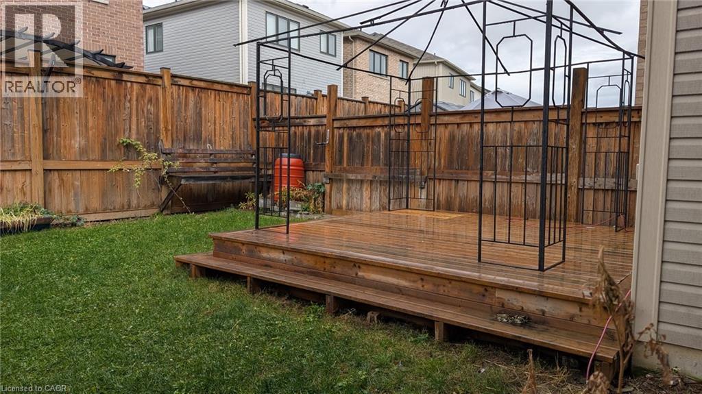 Wooden terrace featuring a fenced backyard - 19 Cromarty Avenue, Caledonia, ON - Outdoor With Deck Patio Veranda