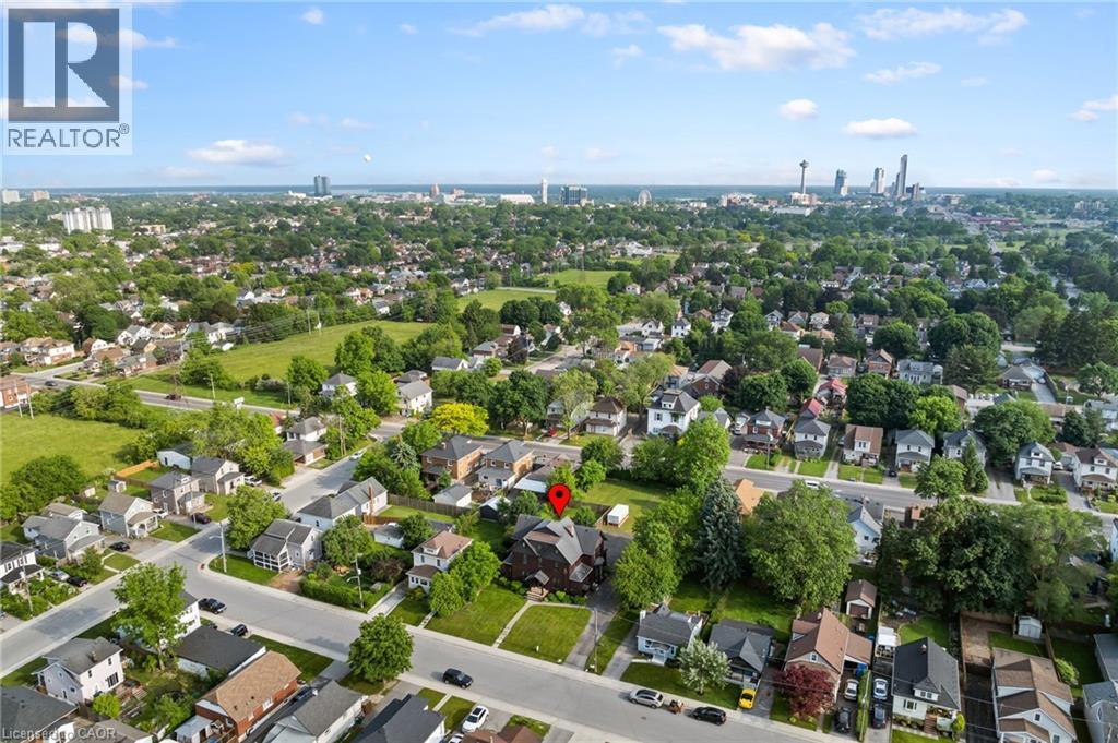 Aerial view of property's location with nearby suburban area - 5368 Menzie Street, Niagara Falls, ON - Outdoor With View