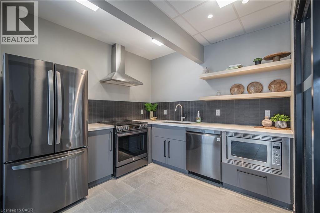108 Garment Street Unit# 416, Kitchener, ON - Indoor Photo Showing Kitchen With Stainless Steel Kitchen