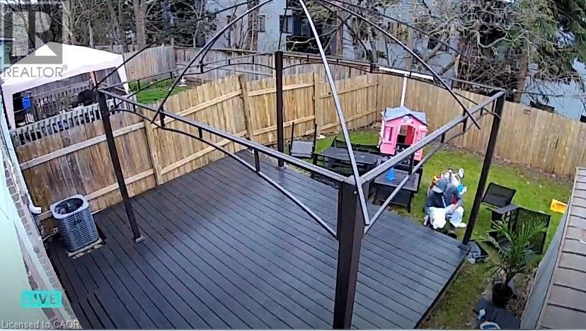 Wooden deck featuring a fenced backyard and a gazebo - 11 Ingleside Drive, Kitchener, ON - Outdoor