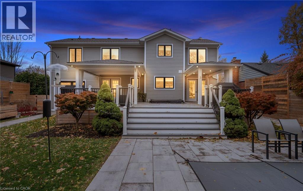View of front of property with a porch and stairway - 735 George Street, Burlington, ON - Outdoor With Deck Patio Veranda With Facade