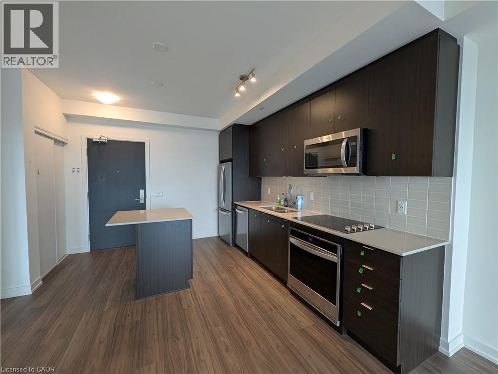 55 Duke Street W Unit# 2106, Kitchener, ON - Indoor Photo Showing Kitchen With Stainless Steel Kitchen