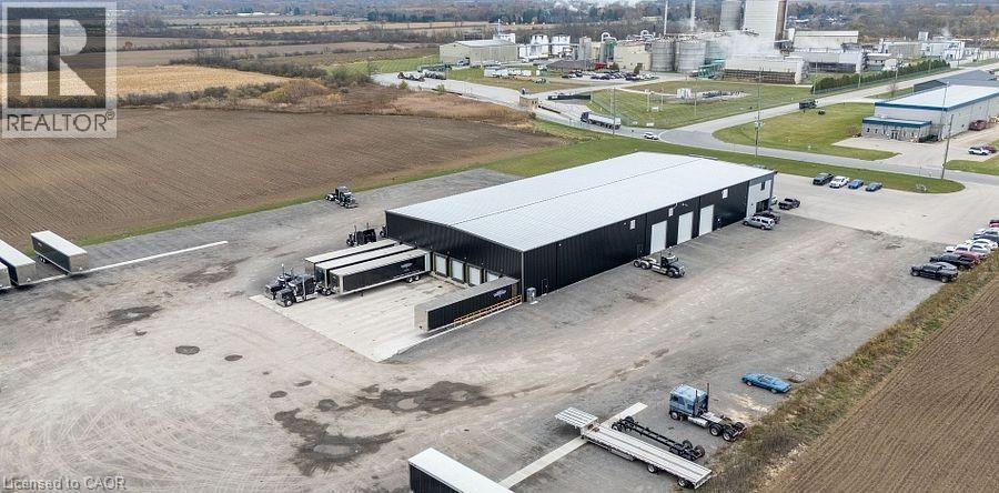 Drone / aerial view of an industrial area - 55 Progress Drive E, Aylmer, ON