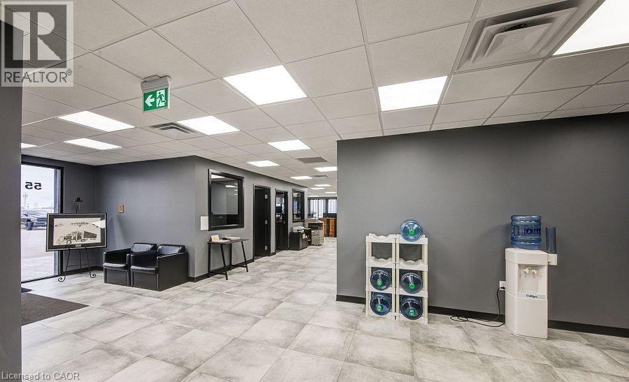 Reception with a drop ceiling - 55 Progress Drive E, Aylmer, ON