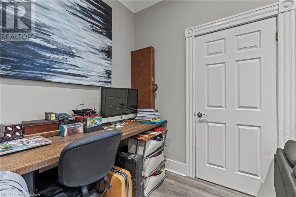 Office featuring baseboards and wood finished floors - 181 West Avenue N, Hamilton, ON - Indoor Photo Showing Office