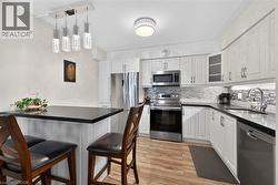 eat-in kitchen with granite counters -