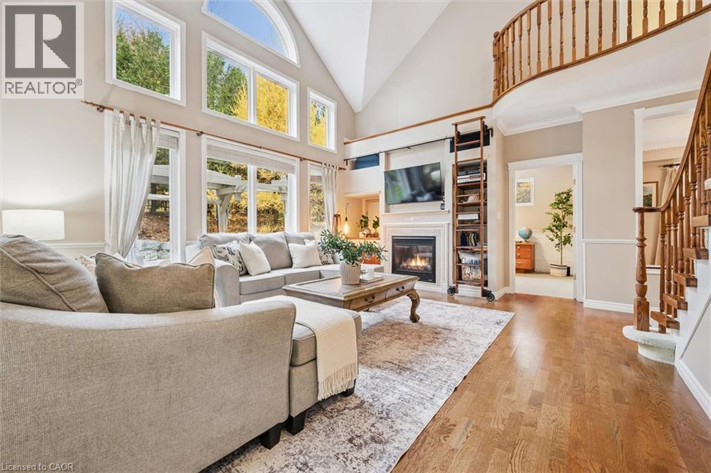 317 Winterburg Court, Waterloo, ON - Indoor Photo Showing Living Room With Fireplace