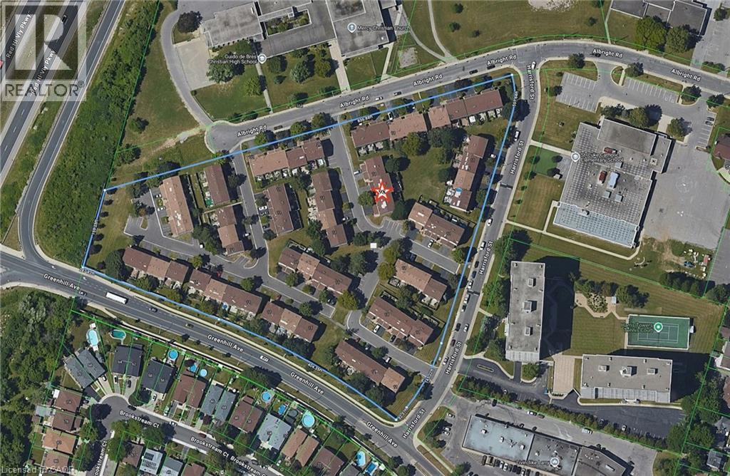 Aerial overview of property's location - 11 Harrisford Street Unit# 98, Hamilton, ON - Other