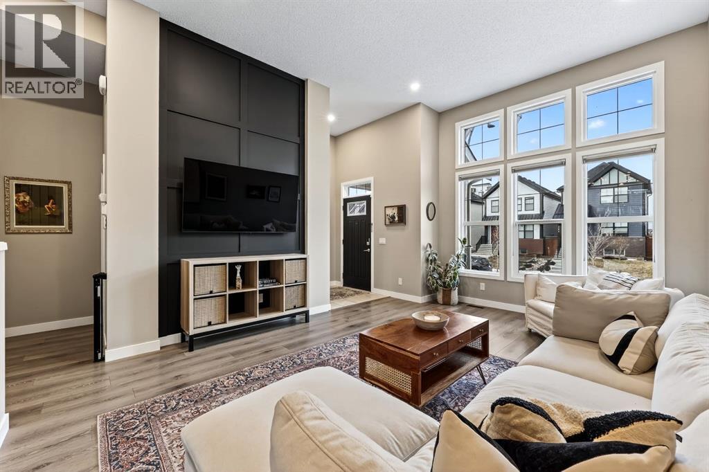 295 Masters Row Se, Calgary, AB - Indoor Photo Showing Living Room