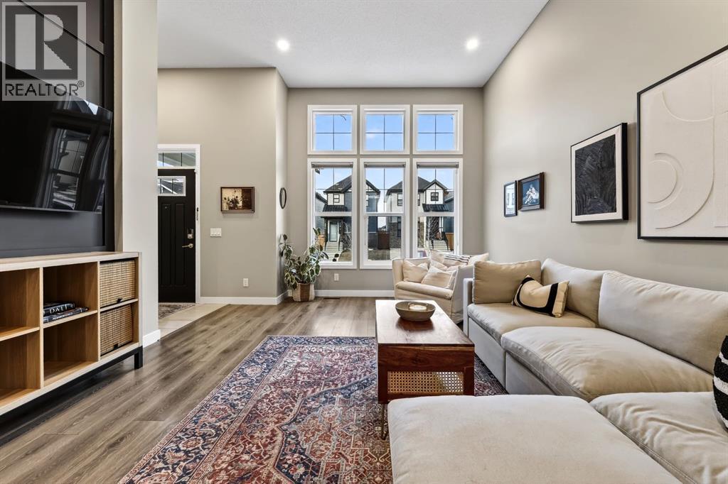 295 Masters Row Se, Calgary, AB - Indoor Photo Showing Living Room